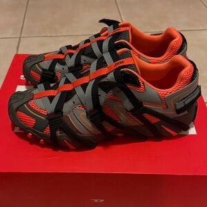 Diesel Men's S-Prototype Sneakers-orange, grey, and black. Size 12.5 US, 46 EU